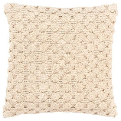 New - 20"x20" Oversize Solid Textured Square Throw Pillow Cover Natural - Rizzy Home