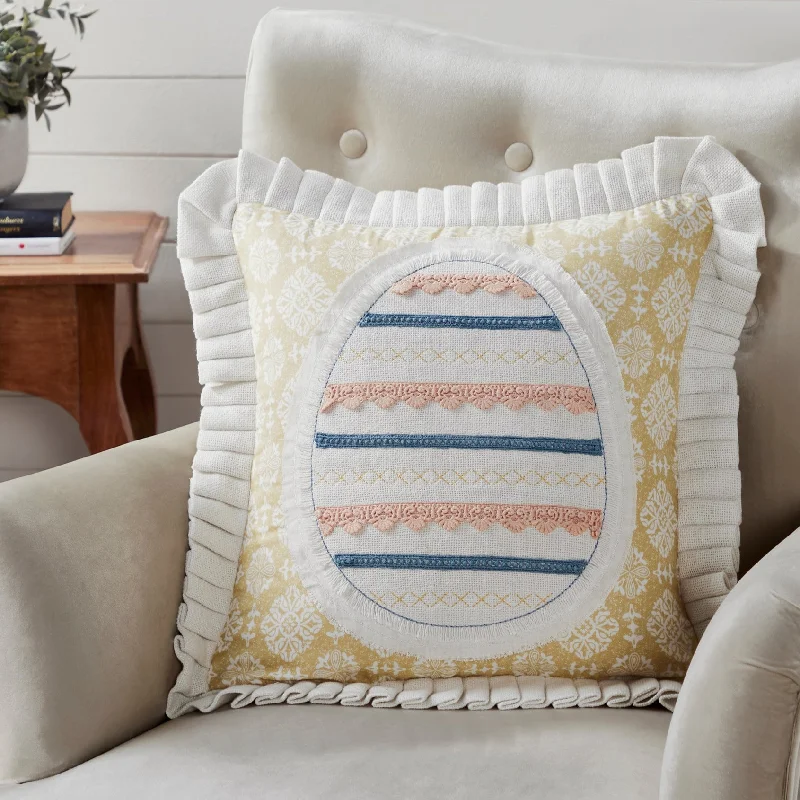 Easter Egg Applique Pillow