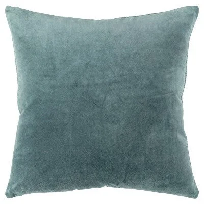 New - 22"x22" Oversize Square Throw Pillow Cover Teal - Rizzy Home