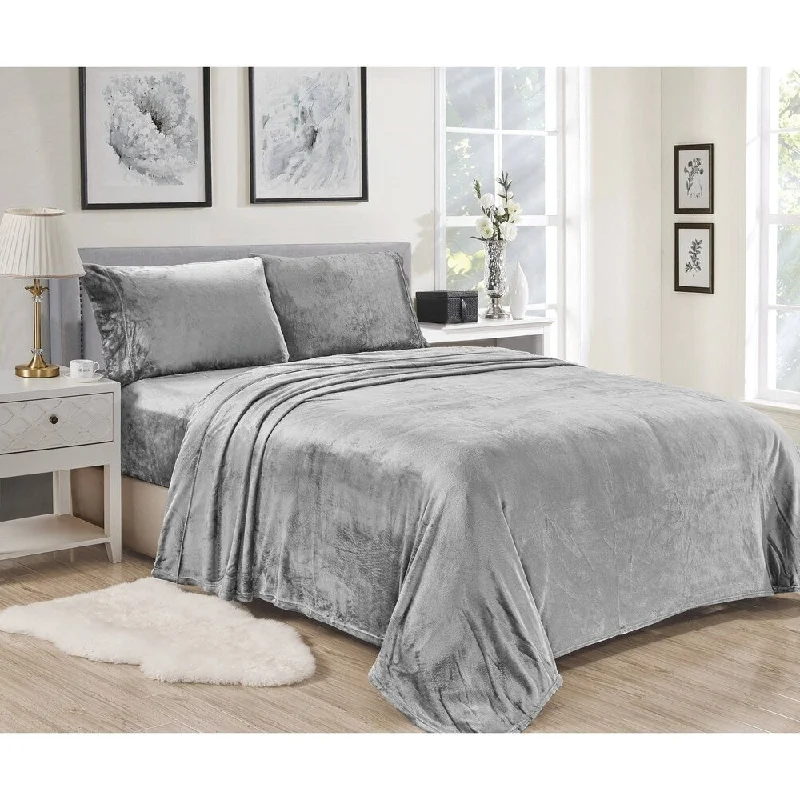 Lavana Microplush Sheet Sets Full Gray