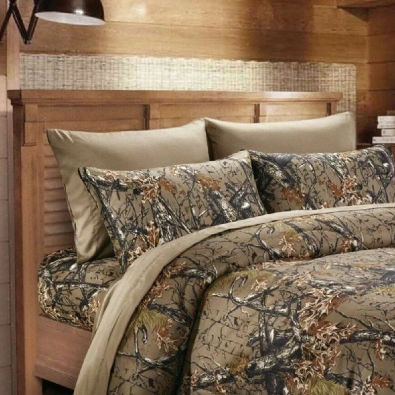 The Woods Hunter Microfiber Camouflage King Bed Sheet Set