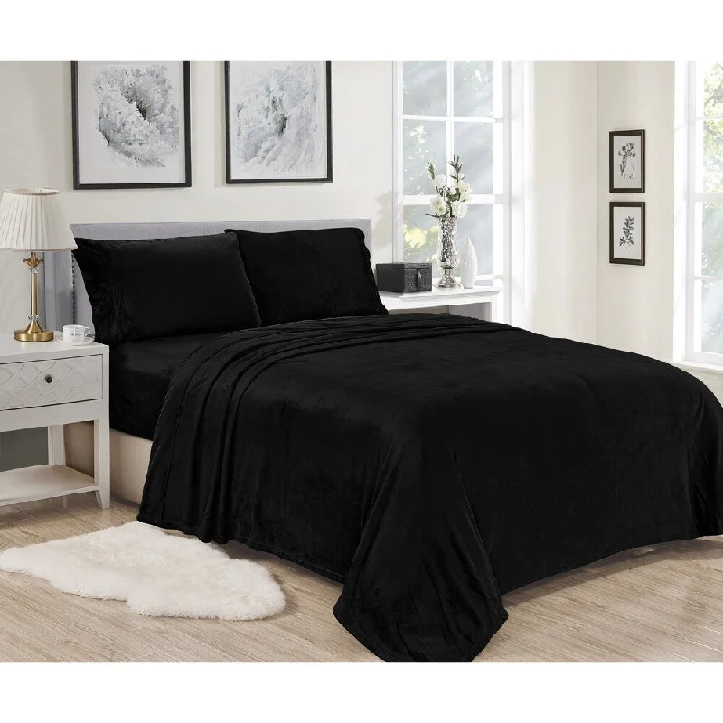 Lavana Microplush Sheet Sets King Black