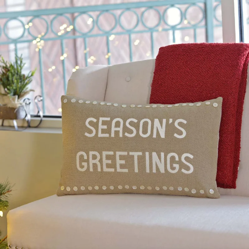 Pearlescent Season's Greetings Pillow