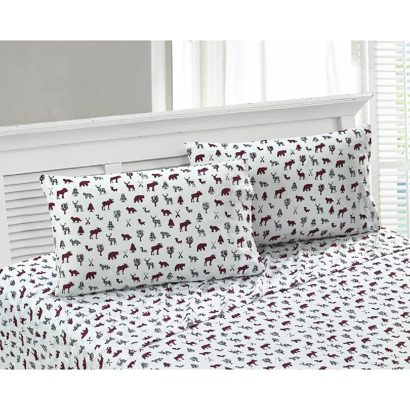 Rustic Cabin- Boulder Red Sheet Set