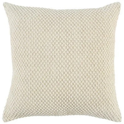 New - 20"x20" Oversize Vintage Square Throw Pillow Cover Ivory - Rizzy Home