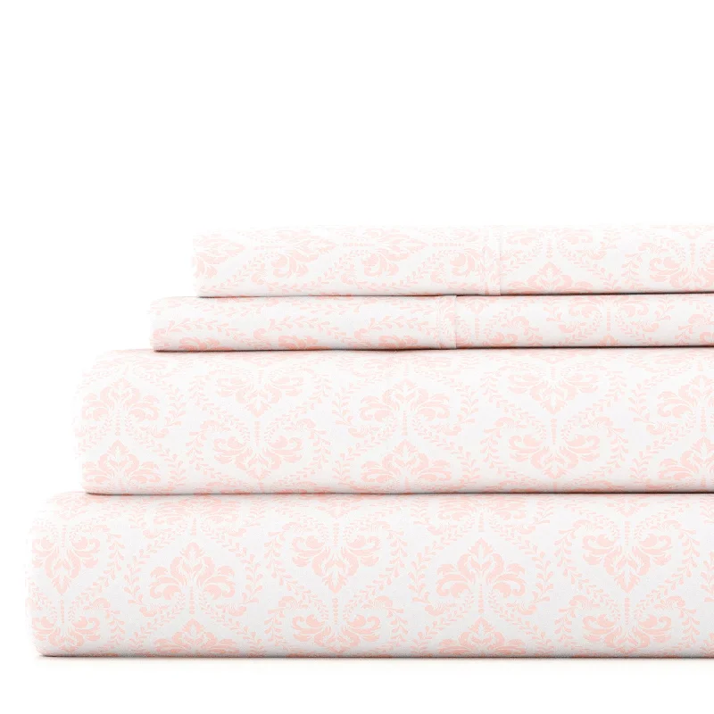 Classic in Pink Pattern Sheet Set Ultra Soft Microfiber Bedding, Full