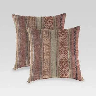 Set of 2 16" x 16" Outdoor Throw Pillows Baja - Jordan Manufacturing