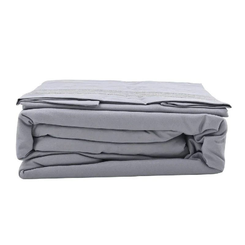 2200 Series 80 GSM Light Gray Microfiber 4pc Sheet Set -Queen Gifts