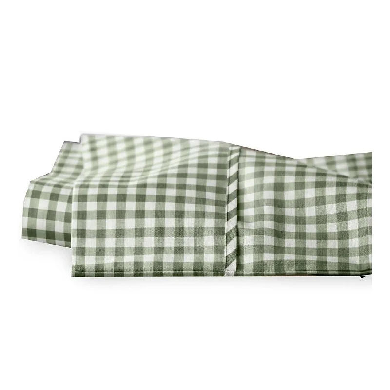 Twin Gingham Cotton Percale Sheet Set - Sage