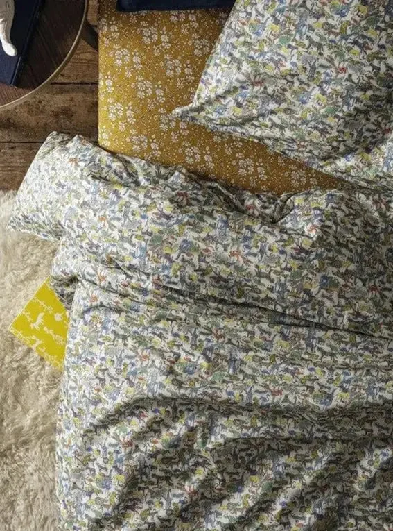 Fitted Sheet Made With Liberty Fabric CAPEL MUSTARD