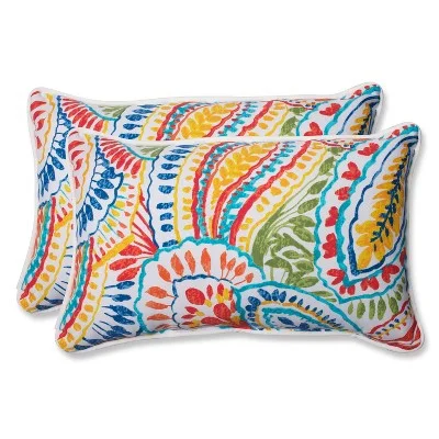 2pc Outdoor Lumbar Throw Pillow Set Ummi - Pillow Perfect