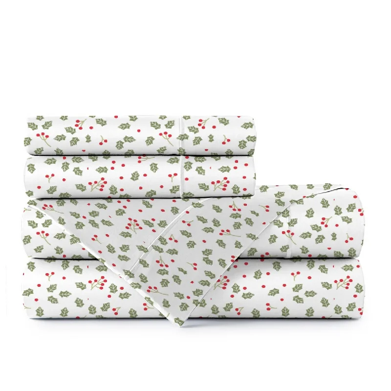 Portland Place Cotton Percale Printed Easy Fit Sheet Sets