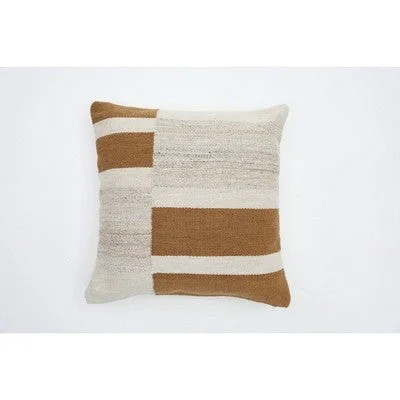 Open Box - Oversized Blocked Woven Square Throw Pillow Neutral - Threshold