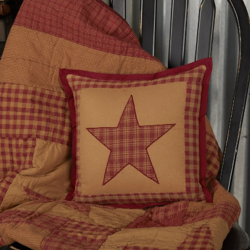 Ninepatch Star Small Quilted Pillow