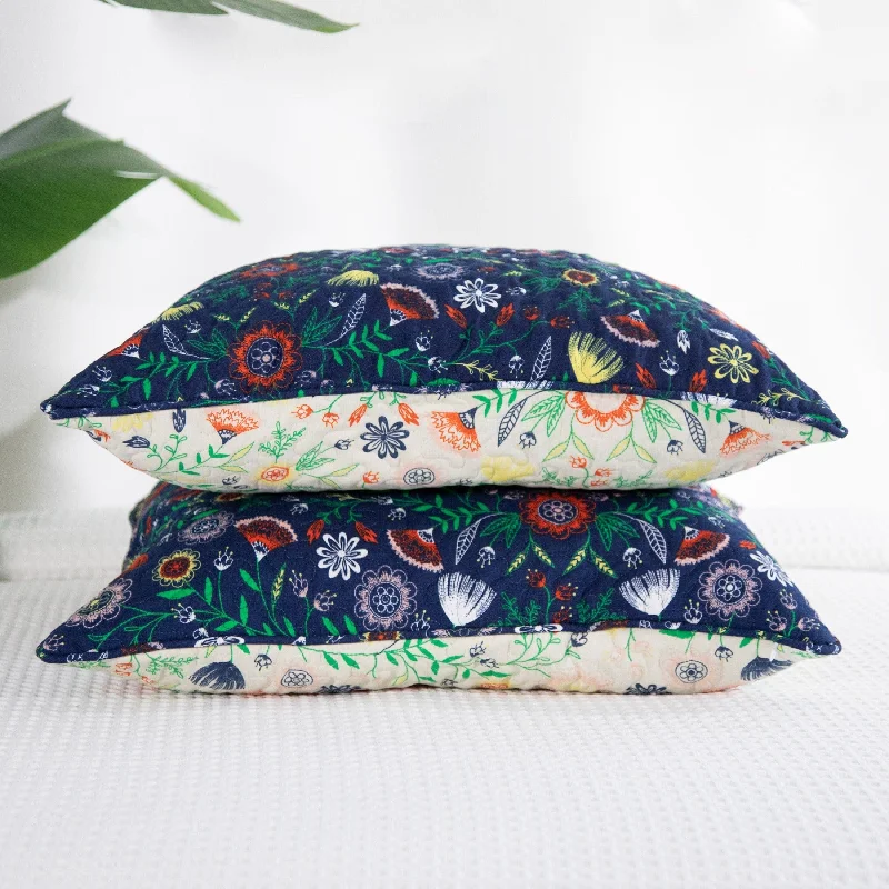 Boho Bloom Quilted Shams