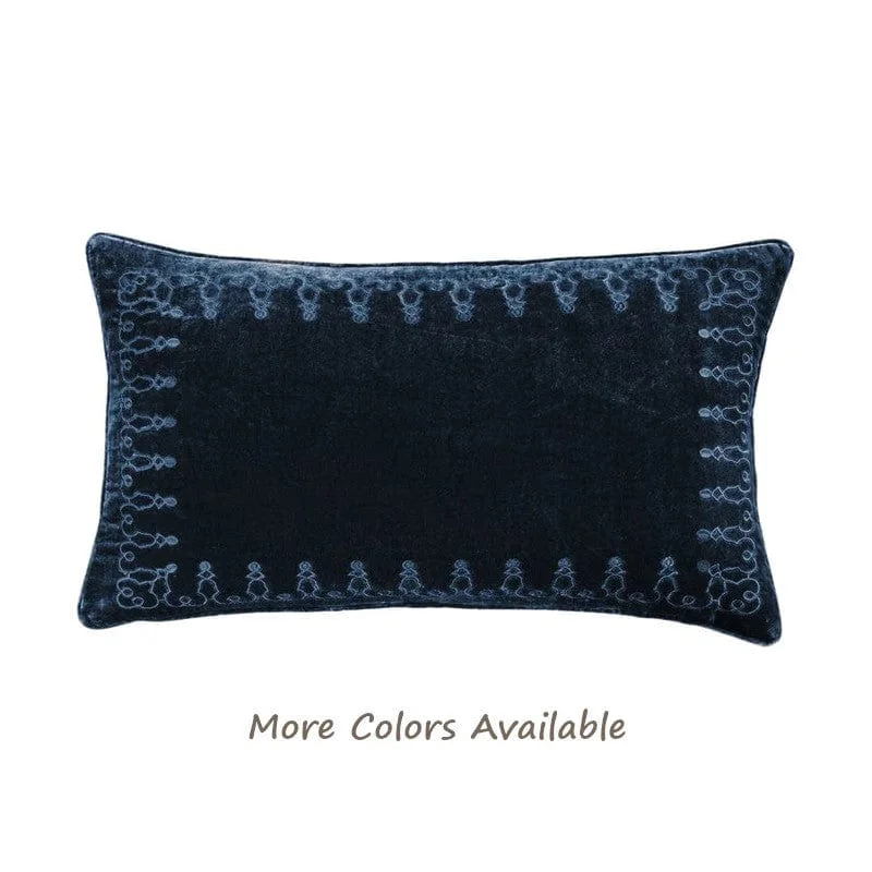 Stella Embroidered Lumbar Pillow