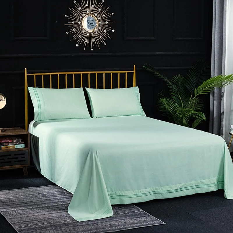 Bedding 4 Piece Bed Sheet Set Solid Color Comforter Set Made Of Polyester