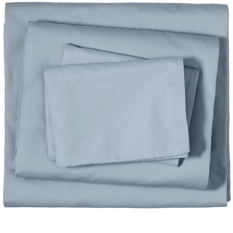 Bare Home 100% Organic Cotton Sheet Set - Crisp Percale Weave - Lightweight & Breathable