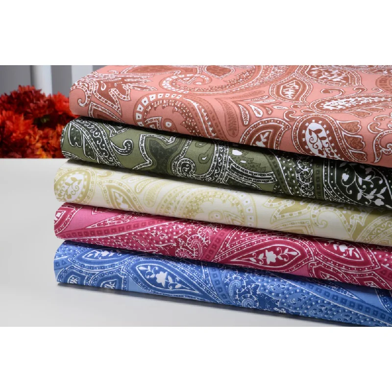 Paisley Collection 500 Thread Count 100-percent Egyptian Cotton Bed Sheet Set