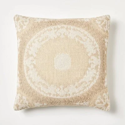 Woven Suzani Square Throw Pillow Gold - Threshold designed with Studio McGee