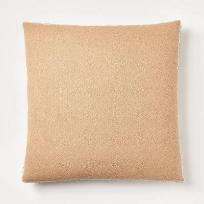 Open Box - Oversized Woven Striped Square Throw Pillow Beige - Threshold