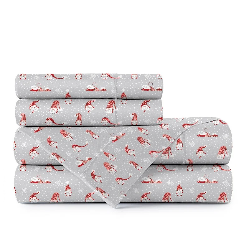 Portland Place Cotton Percale Printed Easy Fit Sheet Set