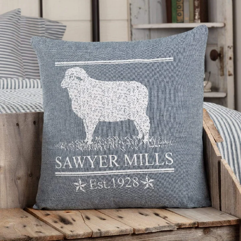 Sawyer Mill Blue Lamb Pillow