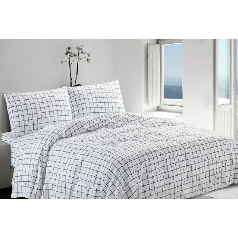 Lauren Taylor - Percy Plaid Microfibre Sheet Set