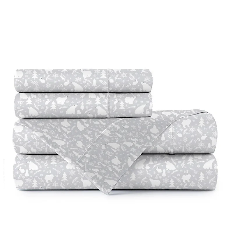 Portland Place Cotton Percale Printed Easy Fit Sheet Set