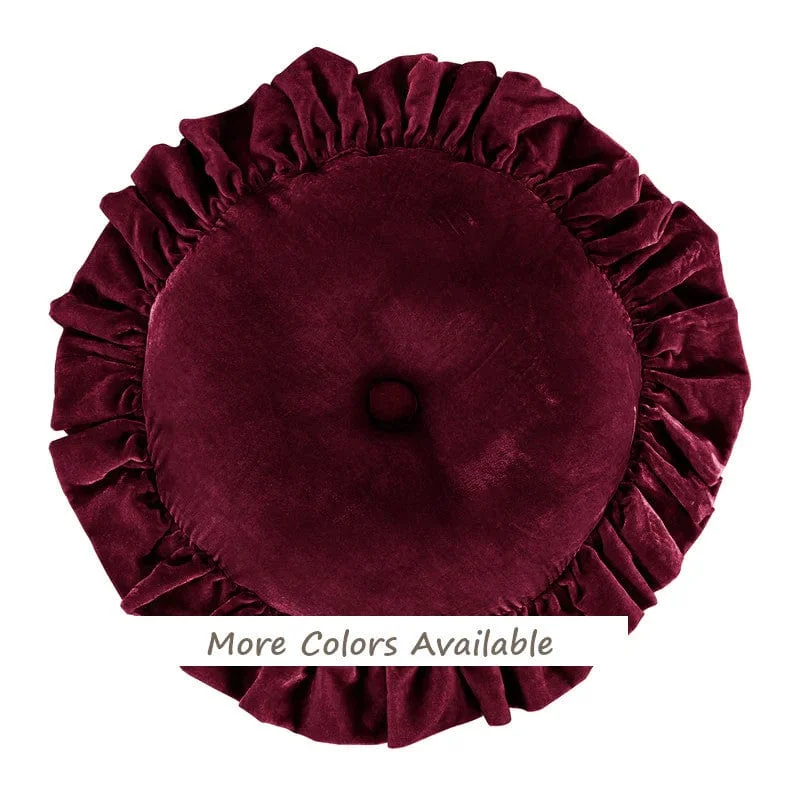 Stella Round Ruffled Pillow