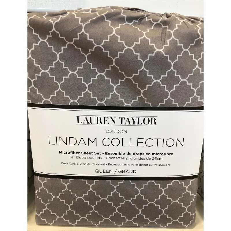 Lauren Taylor- Grey Geo MF Sheet Set