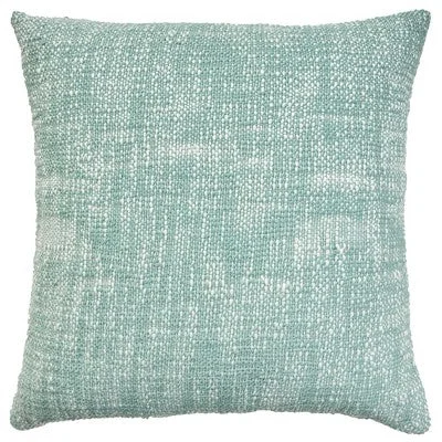 New - Mina Victory Woven Basketweave Indoor Outdoor Throw Pillow 18" x 18" Turquoise