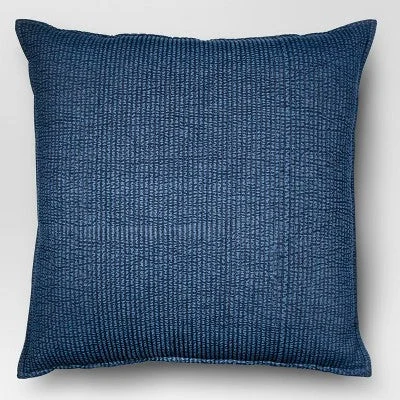 Open Box - Oversized Quilted Solid Square Pillow Chambray - Threshold