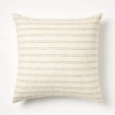 New - Oversized Woven Striped Square Throw Pillow - Threshold designed with Studio McGee