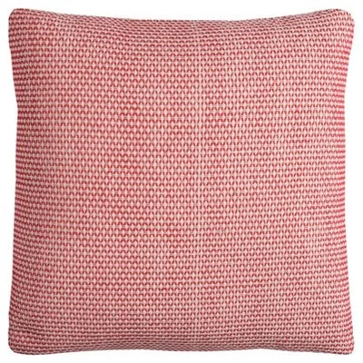 New - 22"x22" Oversize Poly Filled Geometric Small Scale Square Throw Pillow Red - Rizzy Home