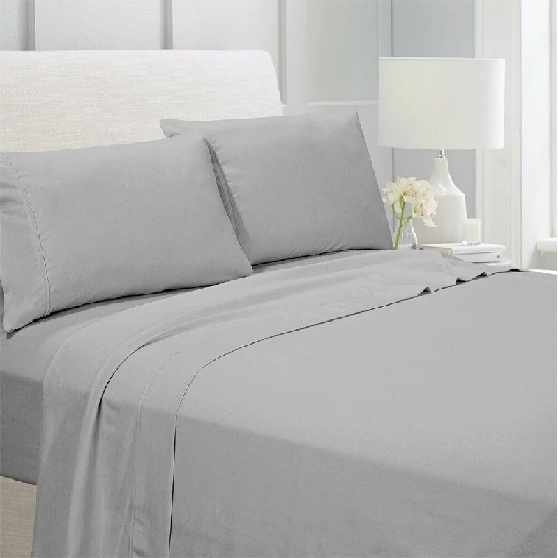 Egyptian Comfort 1800 Count 4 Piece Bed Sheet Set Twin Grey