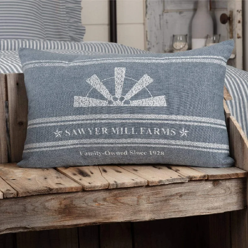 Sawyer Mill Blue Windmill Blade Pillow