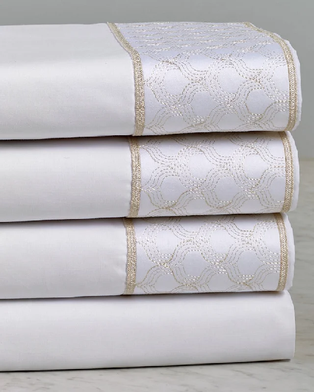 Maurizio Italy Taj Mahal Embroidered Sheet Set