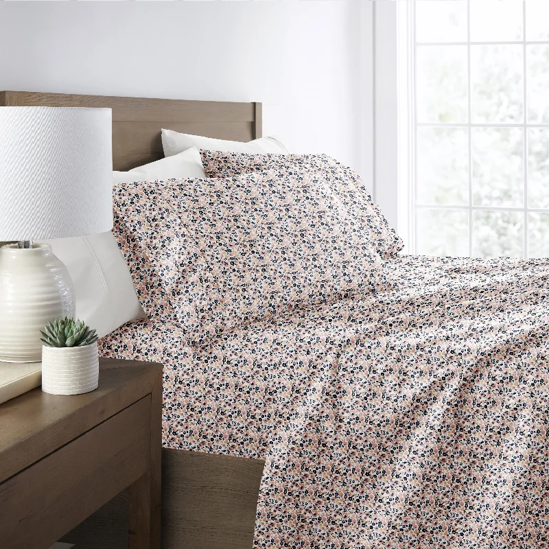 Lightweight Soft 4-Piece Floral Sheet Sets