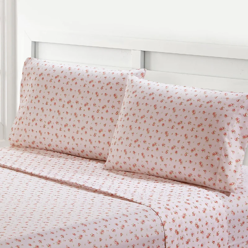 Modern Threads 4-Piece Printed Sweet Rose Sheet Set