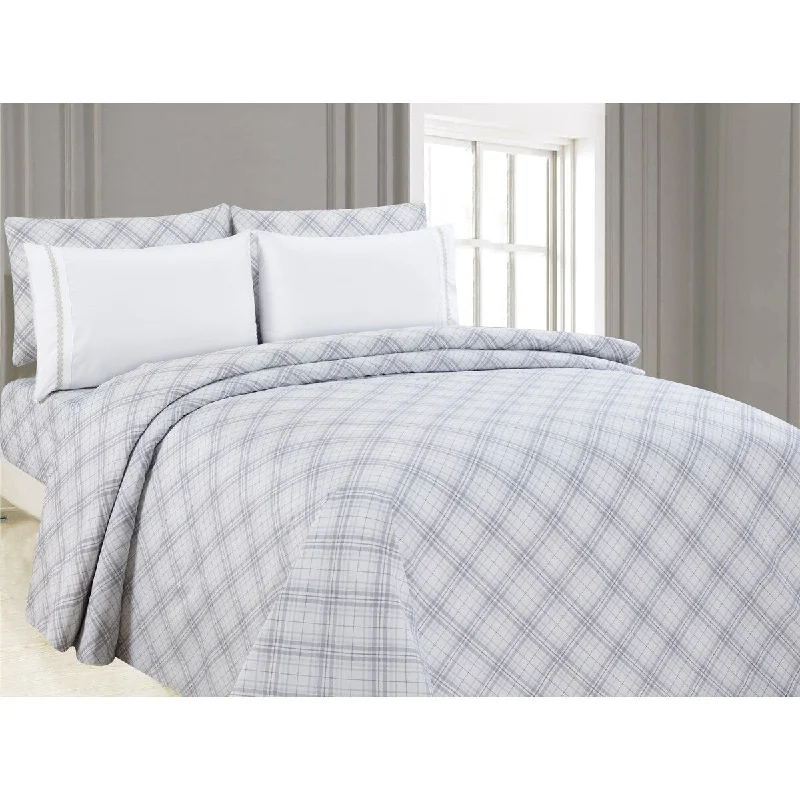 6-Piece Printed Sheet Set with Embroidered Pillowcases, Cruiser Plaid