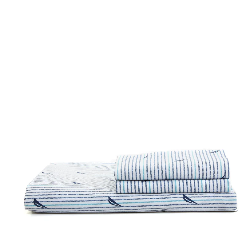 Nautica Audley Navy Twin Sheet Set