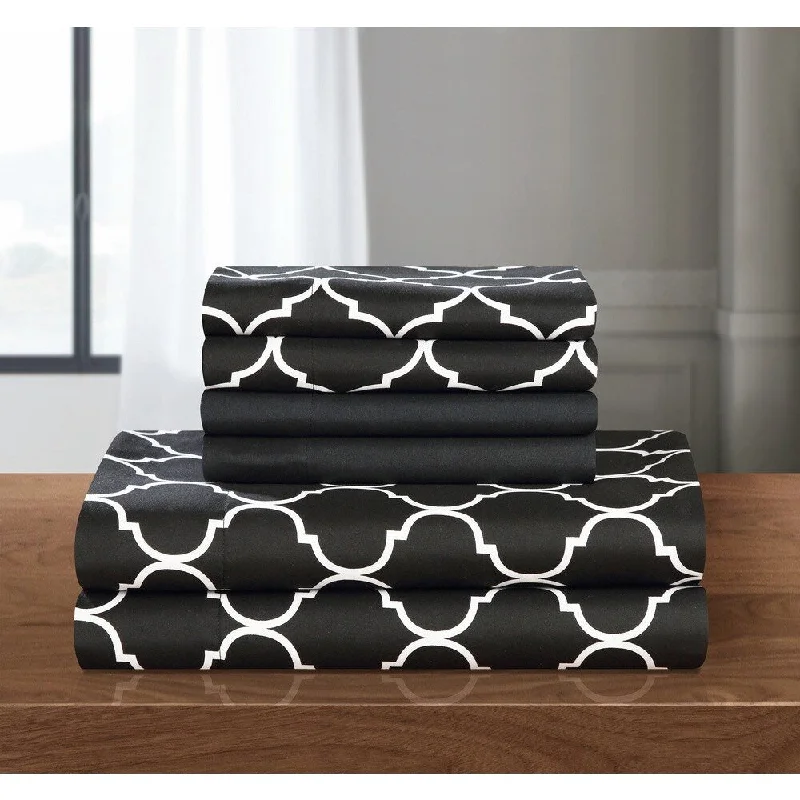 Chic Home 6-piece Black Tymon Bed Sheet Set