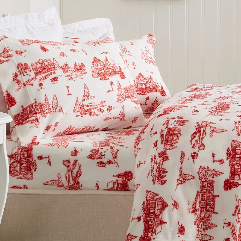 Luxurious Printed Velvet Plush Warm and Cozy Sheet Set.