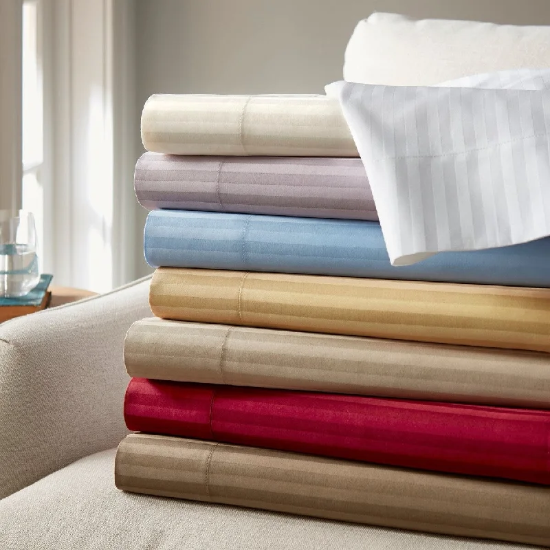 Premium Giza - 600 Thread Count Egyptian Cotton Stripe Sheet Set