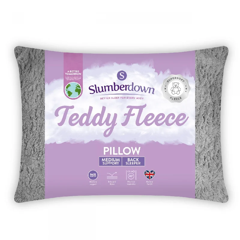 Teddy Fleece Medium Support Pillow