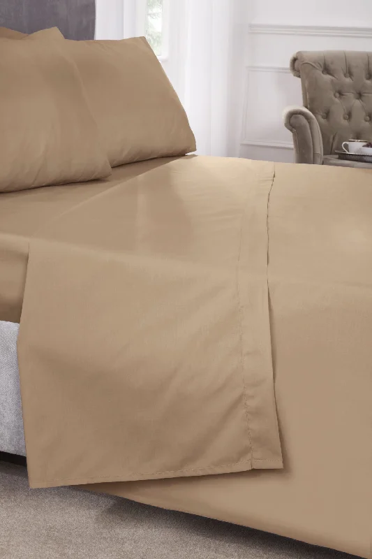 180 Thread Count Percale Duvet Set in Coffee