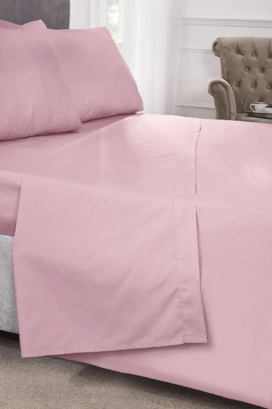 180 Thread Count Percale Duvet Set in Pink