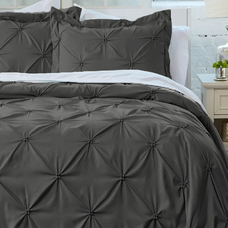 3-Piece Pintuck Duvet Cover - Analia Collection