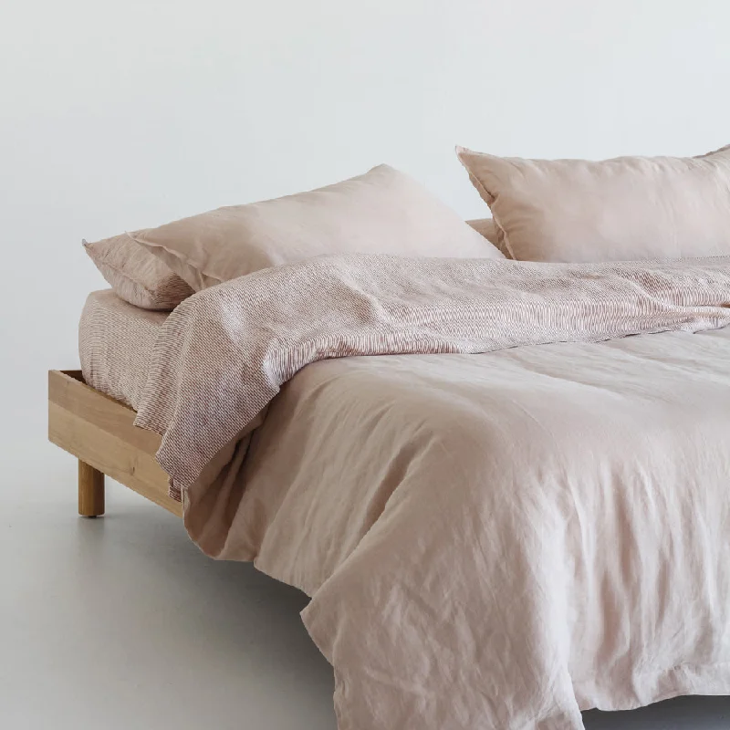 European Linen Duvet - Blush